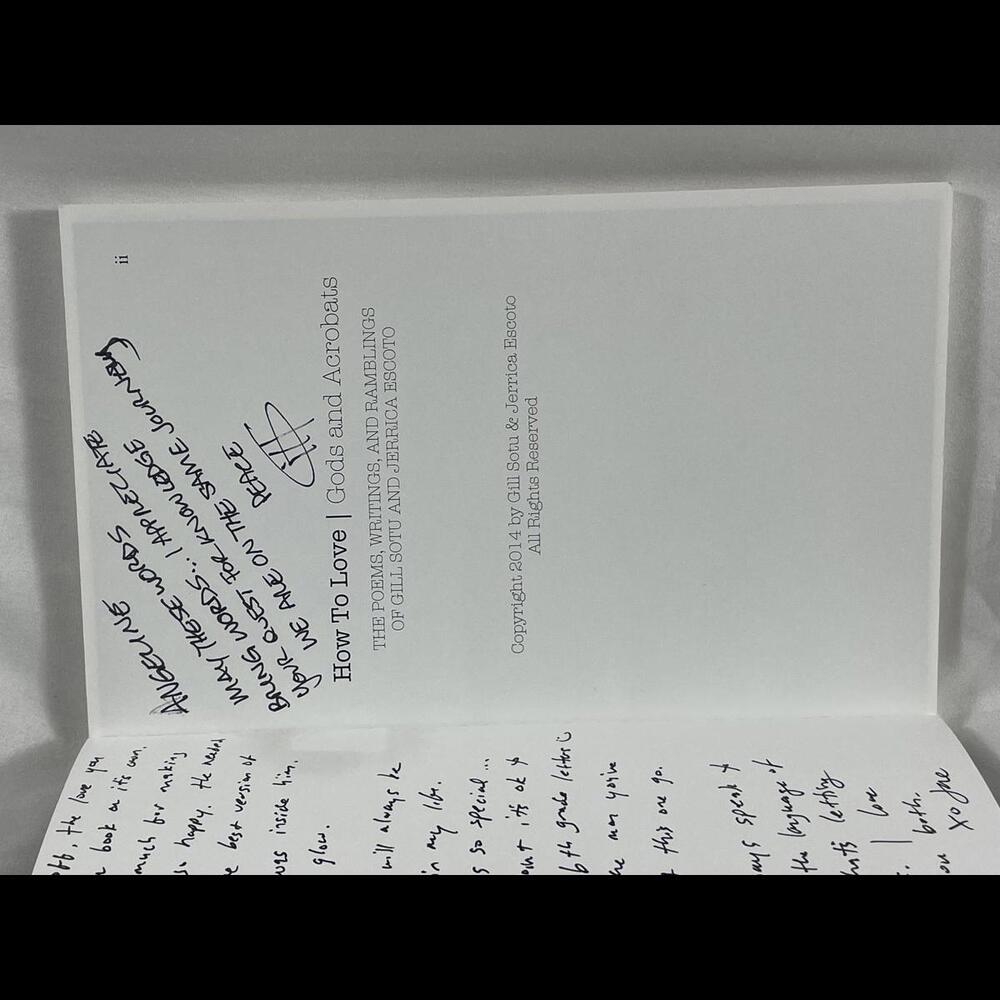 AUTOGRAPHED: "How to Love God & Acrobats" signed by Gill Sotu & Jerrica Escoto
